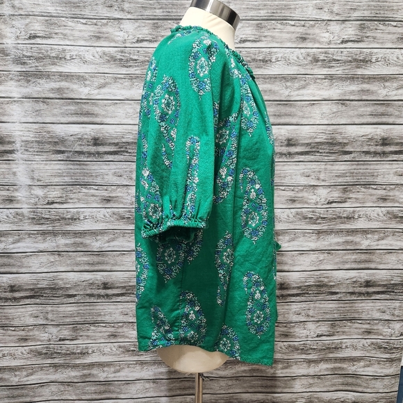 Knox rose green peasant top - Picture 3 of 6